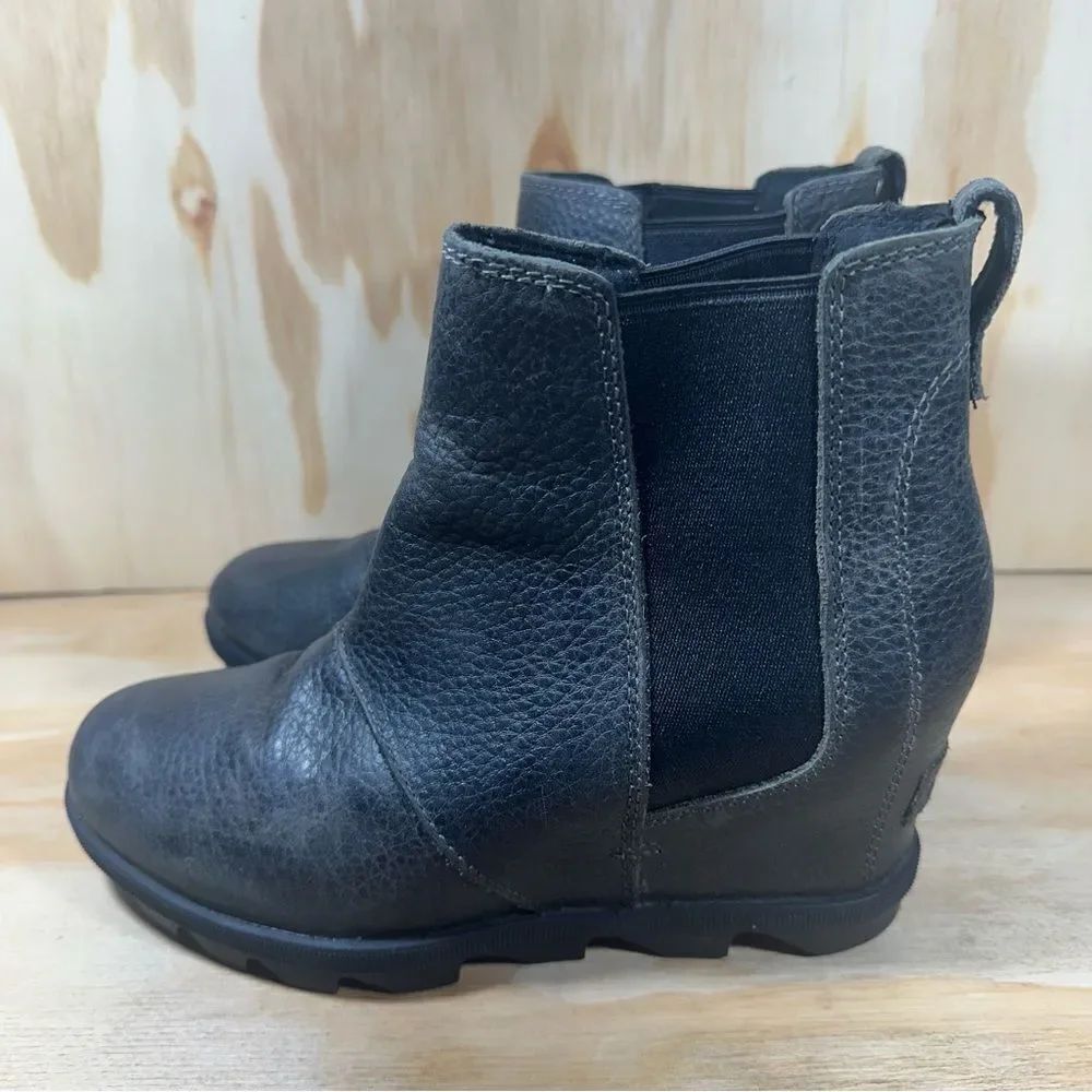 Sorel Joan of Arctic Black Wedge Ankle Boots Women’s Size 7